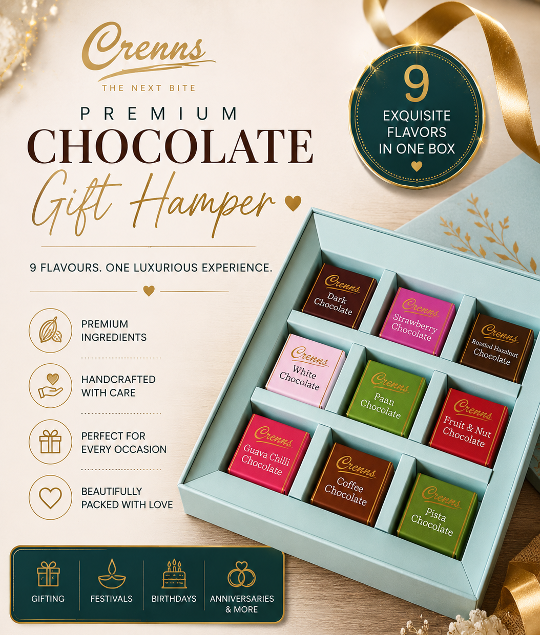 9 Flavour Assorted Chocolate Hamper